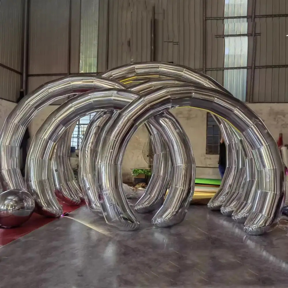 Large Silver Mirror Archway for Grand Events